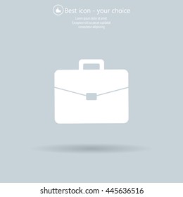 Briefcase icon, vector illustration. 