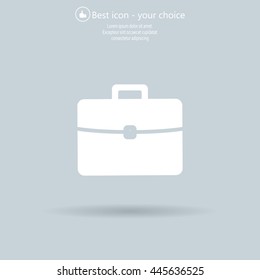 Briefcase icon, vector illustration. 