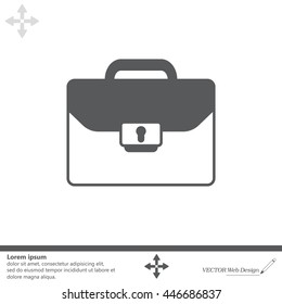 Briefcase icon, vector illustration. 