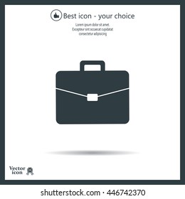 Briefcase icon, vector illustration. 