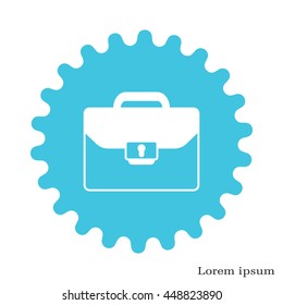 Briefcase icon, vector illustration. 