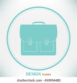 Briefcase icon, vector illustration.