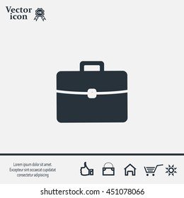 Briefcase icon, vector illustration. 