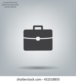 Briefcase icon, vector illustration. 