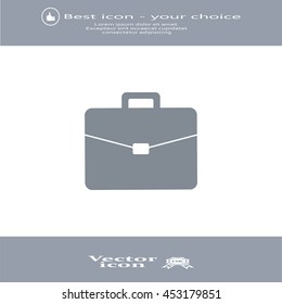Briefcase icon, vector illustration. 