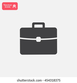 Briefcase icon, vector illustration. 