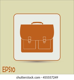 Briefcase icon, vector illustration.