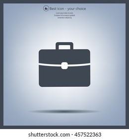 Briefcase icon, vector illustration. 