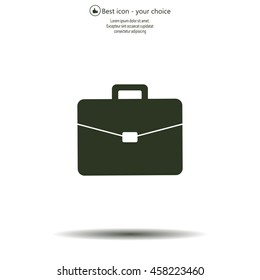 Briefcase icon, vector illustration. 