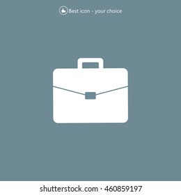 Briefcase icon, vector illustration. 