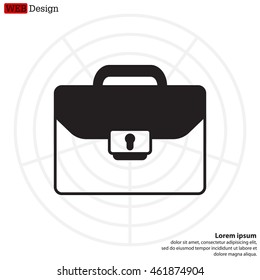 Briefcase icon, vector illustration. 