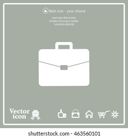 Briefcase icon, vector illustration. 