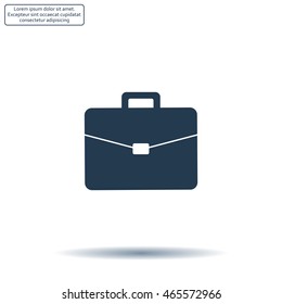 Briefcase icon, vector illustration. 