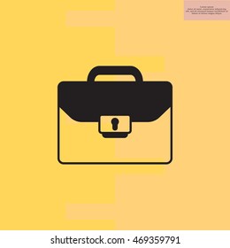 Briefcase icon, vector illustration. 