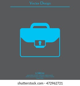 Briefcase icon, vector illustration. 