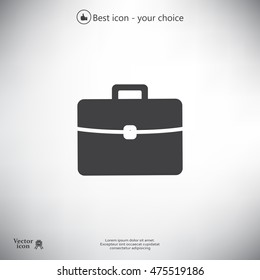 Briefcase icon, vector illustration. 