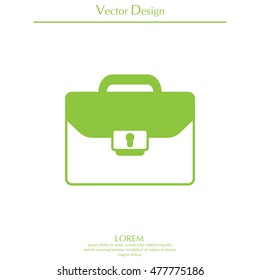 Briefcase icon, vector illustration. 