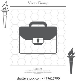 Briefcase icon, vector illustration. 