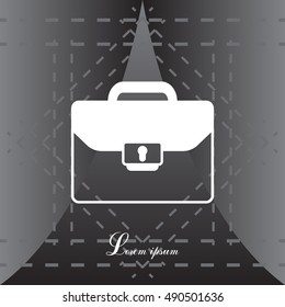 Briefcase icon, vector illustration. 