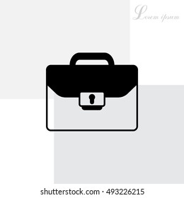 Briefcase icon, vector illustration. 
