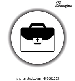 Briefcase icon, vector illustration. 