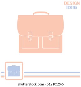 Briefcase icon, vector illustration.