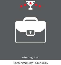 Briefcase icon, vector illustration. 