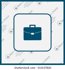 Briefcase icon, vector illustration. 