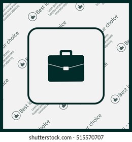 Briefcase icon, vector illustration. 