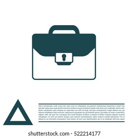 Briefcase icon, vector illustration. 