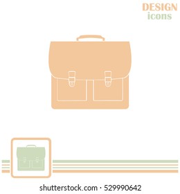 Briefcase icon, vector illustration.