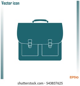 Briefcase icon, vector illustration.