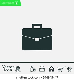 Briefcase icon, vector illustration. 