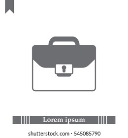 Briefcase icon, vector illustration. 
