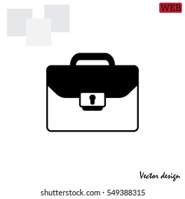 Briefcase icon, vector illustration. 