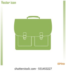 Briefcase icon, vector illustration.