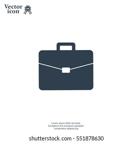 Briefcase icon, vector illustration. 