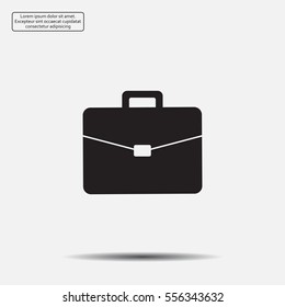 Briefcase icon, vector illustration. 