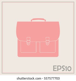 Briefcase icon, vector illustration.