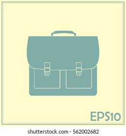 Briefcase icon, vector illustration.