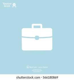 Briefcase icon, vector illustration. 
