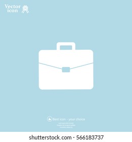 Briefcase icon, vector illustration. 