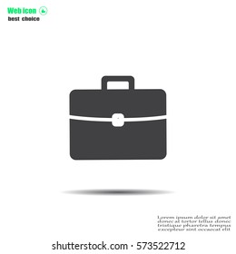 Briefcase icon, vector illustration. 
