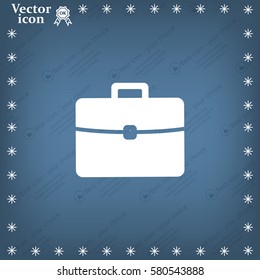 Briefcase icon, vector illustration. 