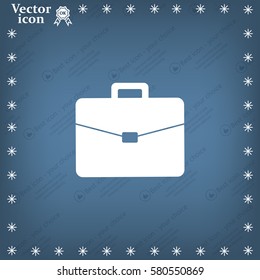Briefcase icon, vector illustration. 