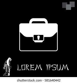 Briefcase icon, vector illustration. 