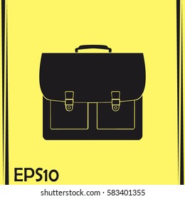 Briefcase icon, vector illustration.