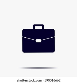 Briefcase icon, vector illustration. 