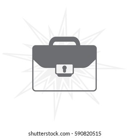 Briefcase icon, vector illustration. 