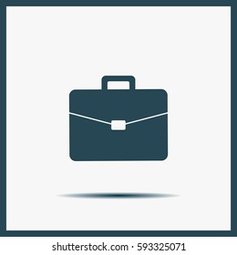 Briefcase icon, vector illustration. 